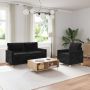 Sofos komplektas 2 pcs Juoda Poliesteris