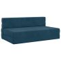 Sulankstomas Sofas-Lova Mėlyna 203 x 152 x 15 cm Aksomas