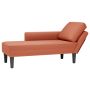 Poilsio sofa su pagalvės raudonai oranžiniu velveto audinys