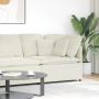 Modulinė kampinė sofa su pagalvėlėmis, kreminės spalvos, 100 cm