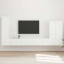 TV sieninio kabineto komplektas 6 pcs Balta