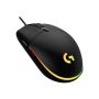 Logitech pelė G102 LIGHTSYNC, juodos spalvos, laidinis, USB