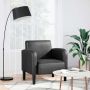 Sofa-kėdė su porankiais, juoda, 54 cm, dirbtinė oda