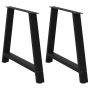 Valgomojo stalo kojelės, A formos, 2 vnt., juodos, 100x(72-73) cm, plienas