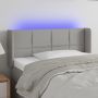 Galvūgalis su LED, šviesiai pilkas, 93x16x78/88cm, audinys