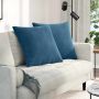 Sofa Pagalvės 2 pcs Mėlyna 80 x 80 cm Kordūrinis audinys