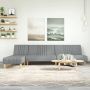 L formos sofa-lova, šviesiai pilka, 255x140x70cm, audinys