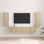 TV sieninė spintelė 2 pcs Sonoma 30 x 31 x 80 cm