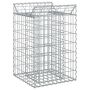 Gabioninė pakelta lova Sidabro 50 x 50 x 80 cm Cinkuota plienas