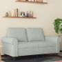 Dvivietė sofa, šviesiai pilkos spalvos, 120cm, aksomas