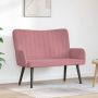 Dviejų vietų sofa Rožinė 115 x 61 x 87 cm Aksomas