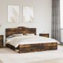 Lovos rėmas Rūkyta ąžuolas 200 x 200 cm Kietos pušies mediena