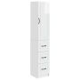 Spintelė 2 pcs Itin blizgi balta 33 x 34,5 x 87 cm