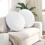 Sėdynių pagalvėlės 2 pcs Balta Ø80 x 29 cm audinys