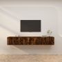 Sieninės TV spintelės, 3vnt., dūminio ąžuolo, 80x34,5x40cm