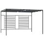 Pavėsinė su įtraukiamu stogu, antracito, 4x3x2,3m, 180g/m²
