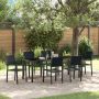 Sodo valgomojo komplektas 7 pcs Juoda