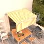 Automatiniu būdu ištraukiama markizė, geltona/balta, 3,5x2,5m