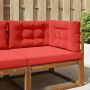 Lauko sofa pagalvėlė 3 pcs Raudona Poliesteris