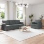 Sofa 2 pcs Tamsiai pilka 144 x 80 x 85 cm audinys