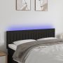 Galvūgalis su LED, juodos spalvos, 144x5x78/88cm, audinys