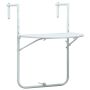 Pakabinamas balkono stalas, baltas, 60x64x83,5cm, plastikas