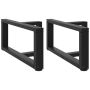 Kavos staliuko kojelės, 2 vnt., juodos, 70x25x(30-31) cm, plienas