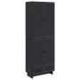 Spintelė 2 pcs Juoda 66 x 34,5 x 95 cm Apdirbta mediena