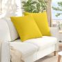 Sofa Pagalvės 2 pcs Šviesi geltona 60 x 60 cm audinys