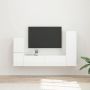 TV spintelių komplektas 4 pcs Aukštai blizganti balta