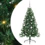 Dirbtinis prieššventinis eglutė su šviesomis Žalia 150 cm PVC