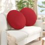 Sėdynių pagalvėlės 2 pcs Raudona Ø80 x 29 cm audinys