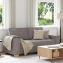 Dvivietė sofa, pilkai ruda, 180x78x84 cm, audinys