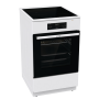 Gorenje viryklė GEIT5C60WPG, 50 cm pločio, baltos spalvos, 70 L