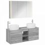 Vonios baldų rinkinys 4 pcs Pilka Sonoma