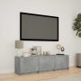 TV spintelė su LED su LED Betono Pilka 140 x 34 x 40 cm