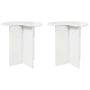Šoninis stalas su saugykla 2 pcs Itin blizgi balta Ø 39 x 38 cm