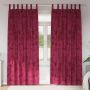 Aksominio tipo užuolaidos 2 pcs Vyno raudonumo 245 x 140 cm