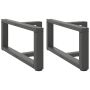 Kavos staliuko kojelės, 2 vnt., antracito spalvos, 60x25x(30-31) cm, plienas