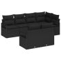 Sofos komplektas 7 pcs Juoda poliratanas