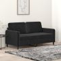 Dvivietė sofa, juodos spalvos, 140cm, aksomas