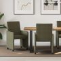 Valgomojo Kėdės su Ratukais 2 pcs Armijos žalia 57 x 66 x 94 cm