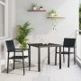 Sodo valgomojo komplektas 3 pcs Juoda