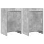 Naktiniai staliukai 2 pcs Betono pilka 40 x 30 x 60 cm