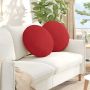 Sėdynių pagalvėlės 2 pcs Raudona Ø50 x 19 cm audinys