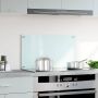 Virtuvės sienelė, baltos spalvos, 70x40cm, grūdintas stiklas
