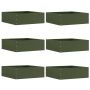 Vejo kraštas 6 pcs Alyvuogių žalia 40 x 40 x 13 cm Plienas