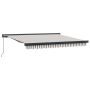 Ištraukiama markizė Šviesiai pilka ir balta. 400 × 300 cm