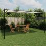 Pavėsinė, baltos spalvos, 4x4m, audinys ir plienas, 180g/m²