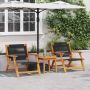 Sodo baldai 2 pcs Juoda 67 x 76 x 73 cm Kietos akacijos mediena